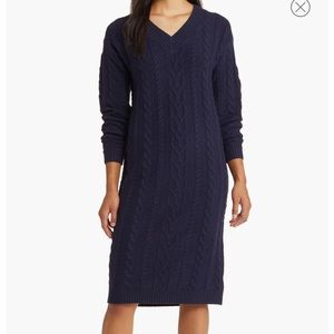 Long Sleeve Cable Stitch Sweater Dress